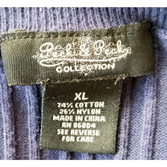 Peck & Peck Womens Cable Knit Sweater XL Blue Round Neck Lightweight - Picture 4 of 6